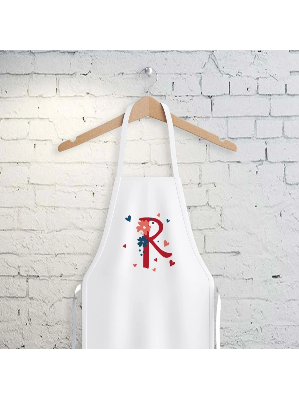 R Harfi Tasarımlı Mutfak Önlüğü