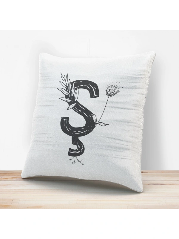 Ş Harfi Tasarımlı Yastık Kılıfı
