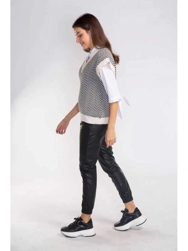 Şah Desenli Triko Süveter-DESENLİ