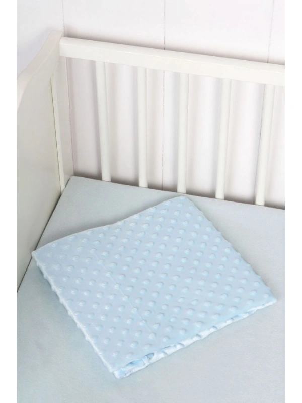 Sema Bebe Fluffy Battaniye (Kabartma Desenli) - Mavi