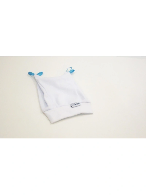 Sema Bebe Yenidoğan Kurdelalı Bebek Şapka - Beyaz