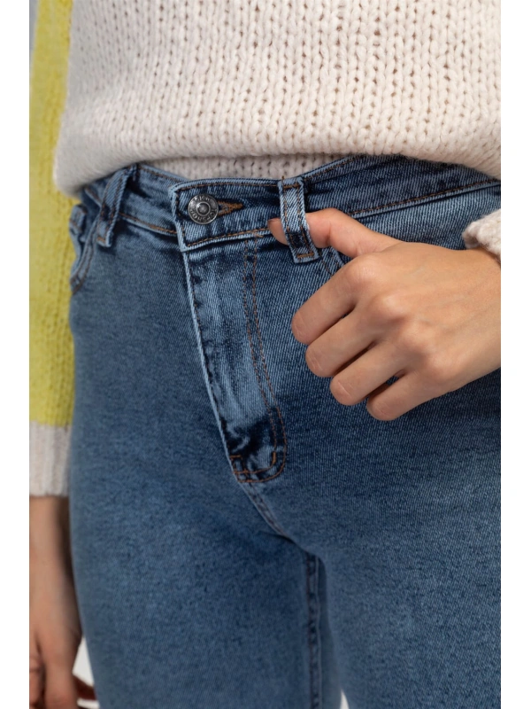 Slim Fit Jean Pantolon-MAVİ