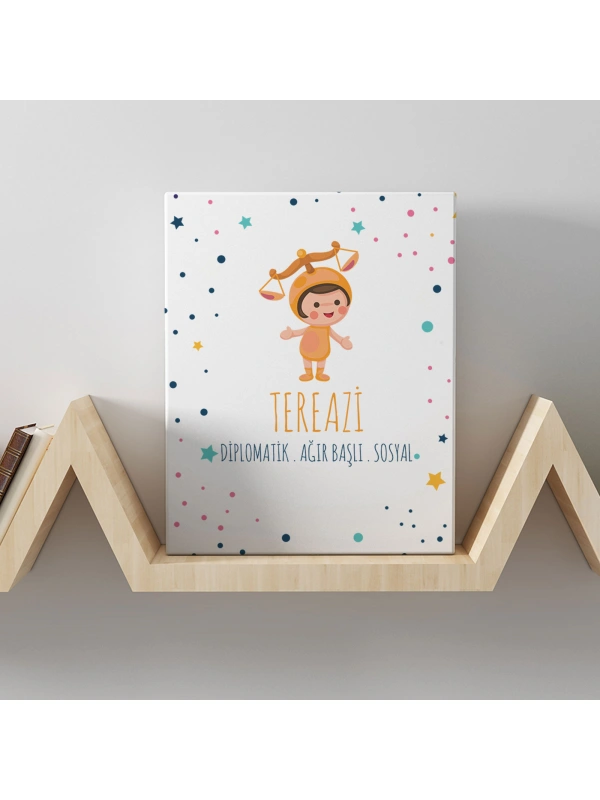 Terazi Burcuna Özel Tasarım Kanvas  Tablo