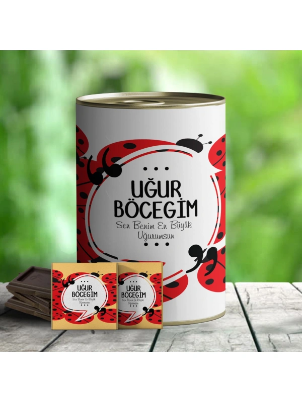 Uğur Böceğim Temalı Hediye Çikolata Konservesi