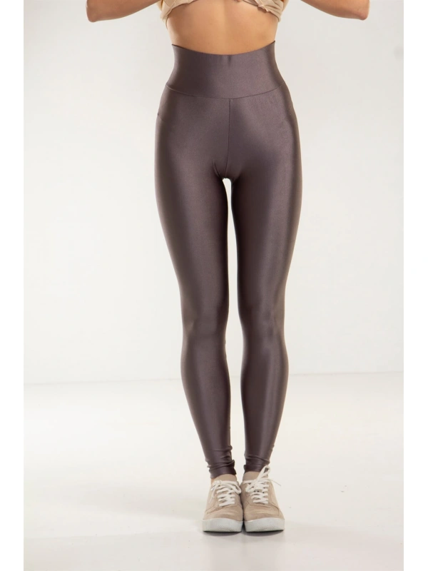 Yüksek Bel Disco Tayt-GRİ