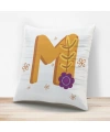 M Harfi Tasarımlı Yastık Kılıfı