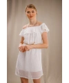 Madonna Yaka Elbise - BEYAZ