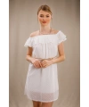 Madonna Yaka Elbise - BEYAZ