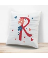 R Harfi Tasarımlı Yastık Kılıfı