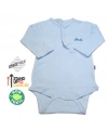 Sema Baby Uzun Kol Kaşkorse Badi (Body) - Mavi  0-6 Ay