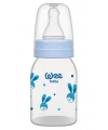 Wee Baby Silikon Uçlu Desenli PP Biberon 125 cc - Mavi