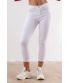 Yüksek Bel Skinny Jean Pantolon  - BEYAZ