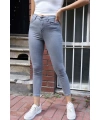 Yüksek Bel Skinny Jean Pantolon - GRİ