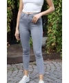 Yüksek Bel Skinny Jean Pantolon - GRİ