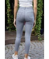 Yüksek Bel Skinny Jean Pantolon - GRİ