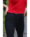 Yüksek Bel Yüksek Bel Skinny Jean Pantolon  Jean Pantolon - SİYAH