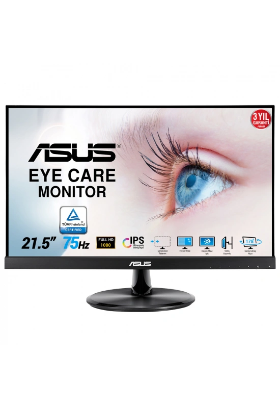 21.5 ASUS VP229HE FHD IPS 75HZ 5MS HDMI VGA