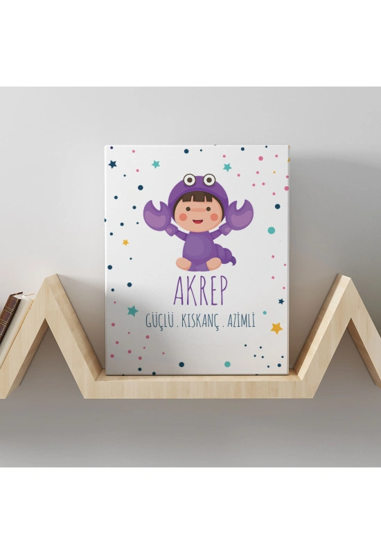 Akrep Burcuna Özel Tasarım Kanvas  Tablo