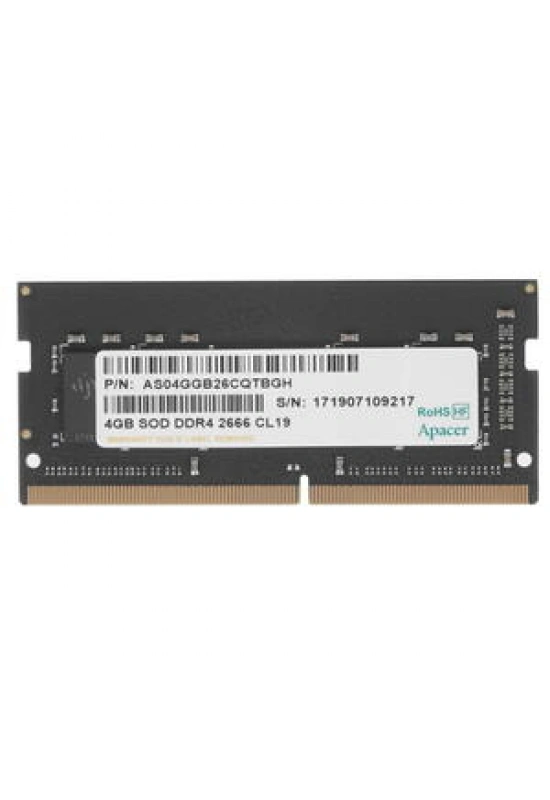 Apacer 4GB (1x4GB) 2666Mhz CL19 DDR4 Notebook SODIMM Ram (ES.04G2V.KNH)