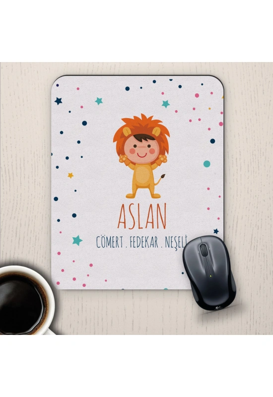 Aslan Burçlarına Özel Sevimli Mouse Pad