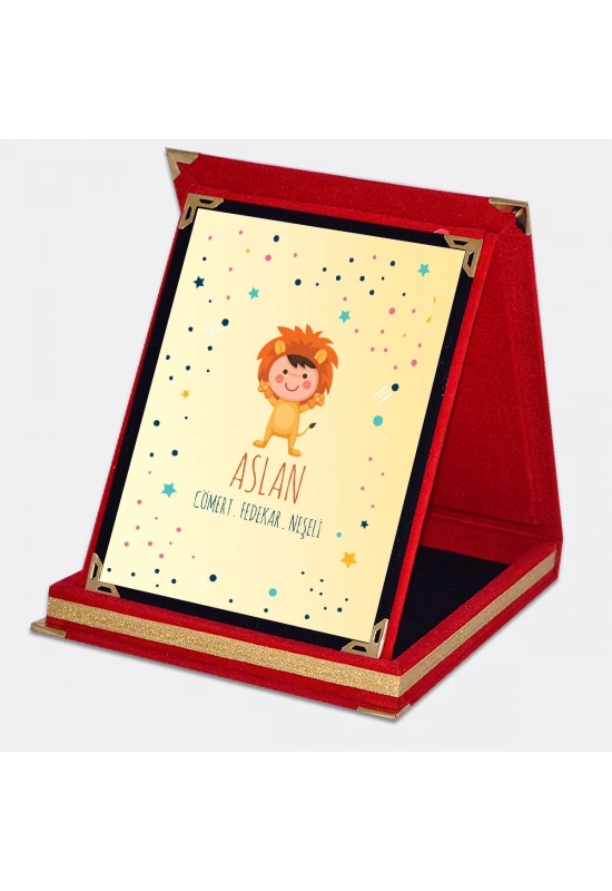 Aslan Burcuna Özel Karakter Özellikleri Plaket