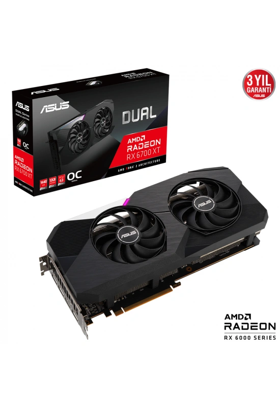 ASUS DUAL-RX6700XT-O12G 12GB GDDR6 HDMI DP 192Bit