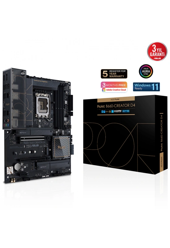 ASUS PROART B660-CREATOR D4 DDR4 5333Mhz M.2 ATX 1700p