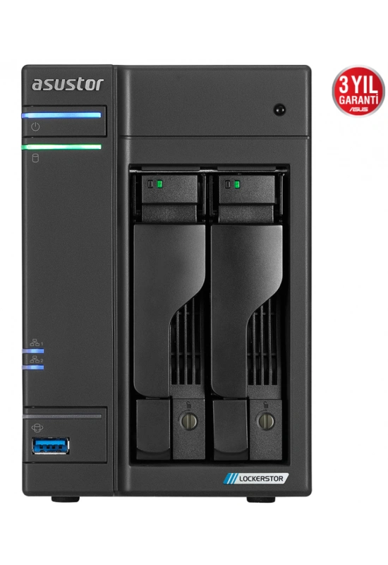 ASUSTOR AS6602T 2 SLOT 4GB DDR4 3.5 NAS DEPOLAMA ÜNİTESİ