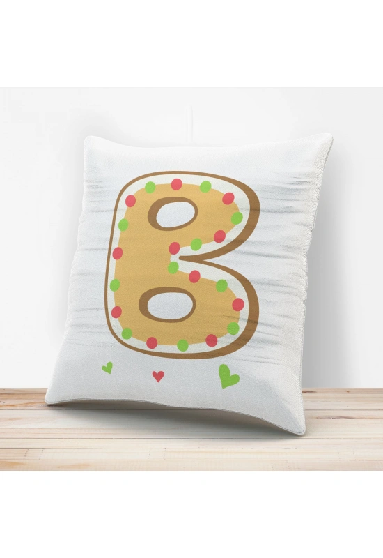 B Harfi Tasarımlı Yastık Kılıfı