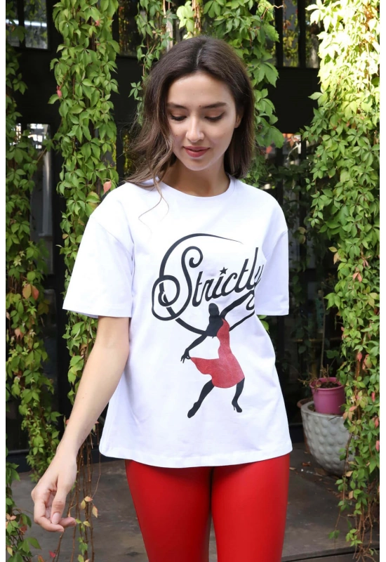 Baskılı Tişört - BEYAZ