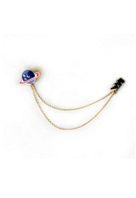 Bayan Liya Gezegen ve Şimşek Broş Seti