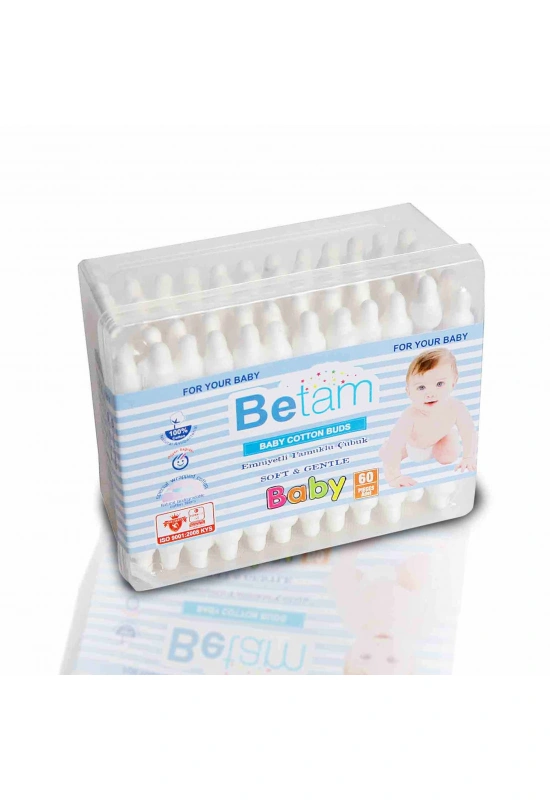Betam Emniyetli Bebek Kulak Çubuğu 60lı