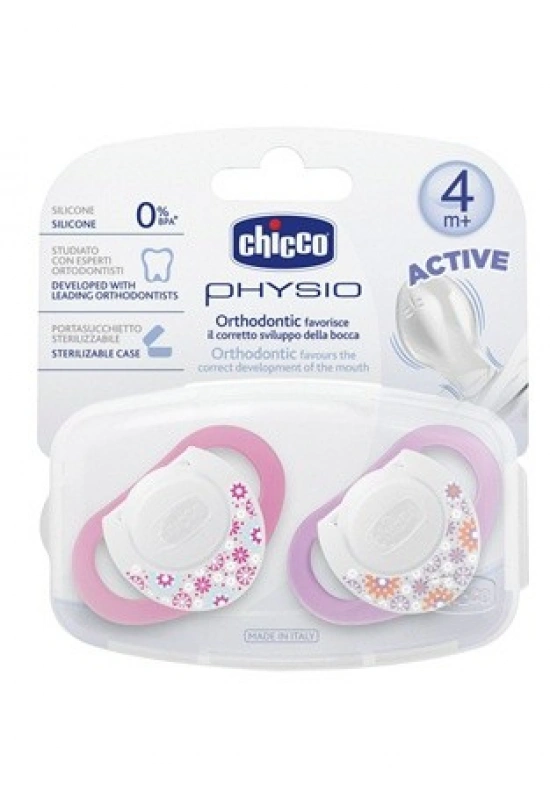 Chicco Emzik Physio Pembe Silikon 4m+ 2li