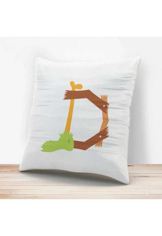 D Harfi Tasarımlı Yastık Kılıfı