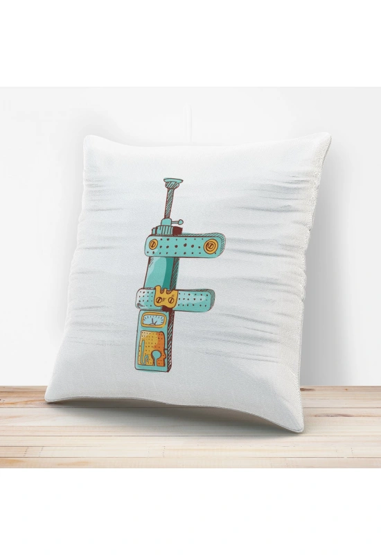 F Harfi Tasarımlı Yastık Kılıfı