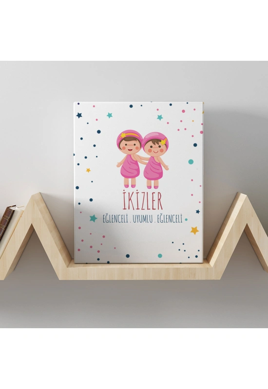 İkizler Burcuna Özel Tasarım Kanvas  Tablo