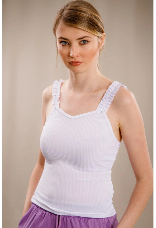 Kaşkorse Bluz - BEYAZ