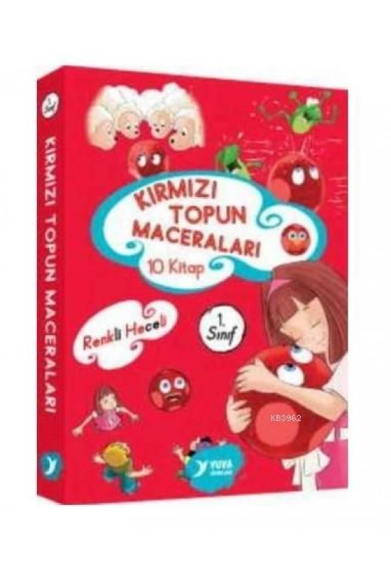 Kırmızı Topun Maceraları (10 Kitap Takım) 1. Sınıf El Yazılı Renkli Heceli