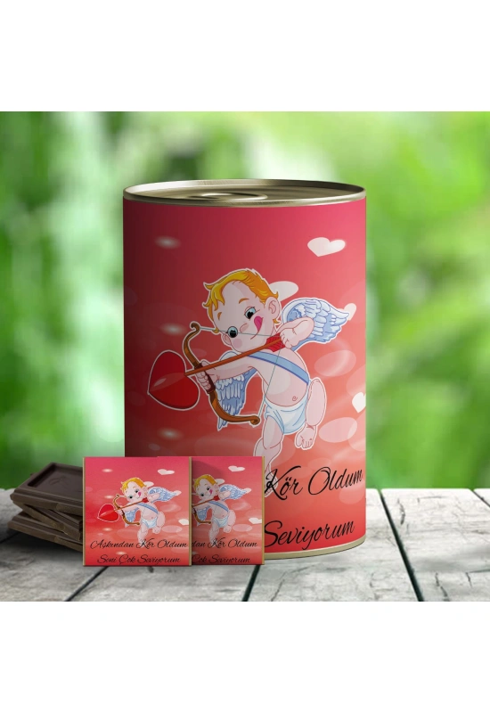 Körkütük Aşık Hediye Çikolata Konservesi