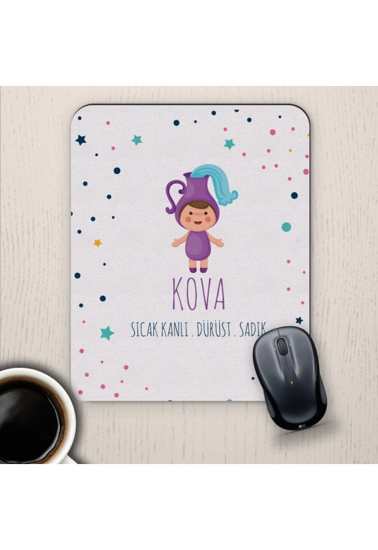 Kova Burçlarına Özel Sevimli Mouse Pad