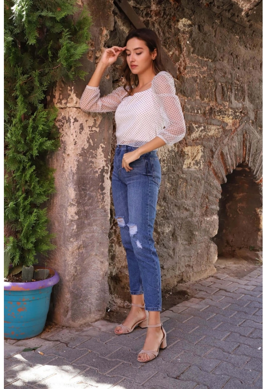 MOM Jeans - LACİVERT