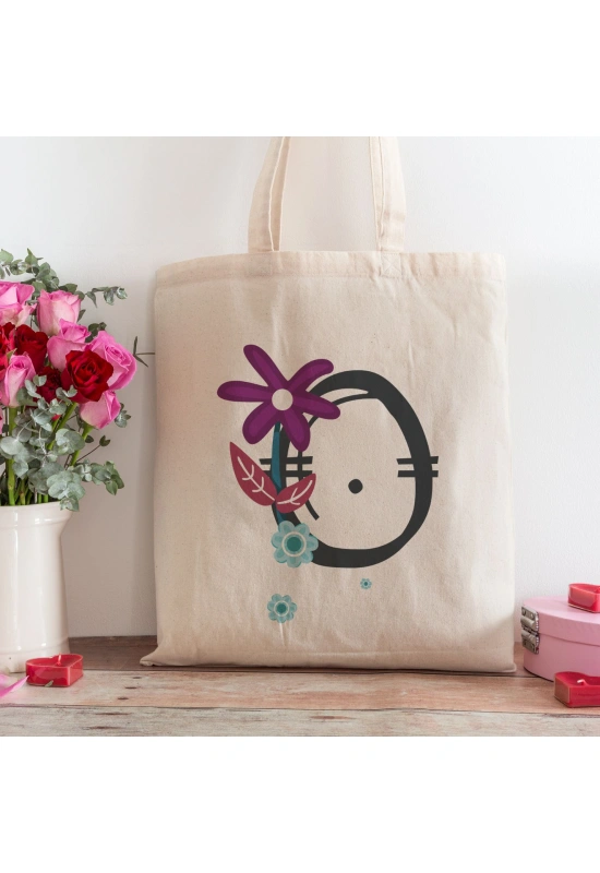 O Harfi Tasarımlı Alışveriş Plaj Bez Çanta