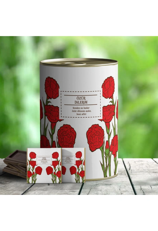 Özür Dilerim Temalı Hediye Çikolata Konservesi
