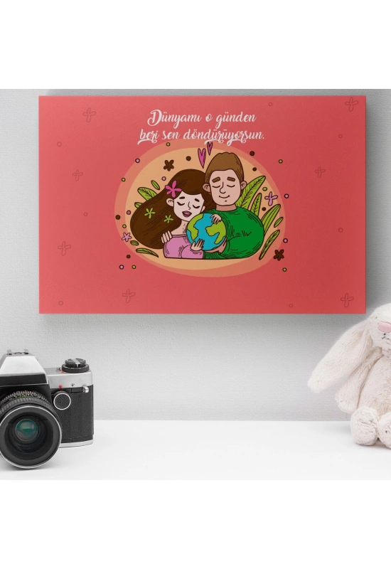 Romantik Tasarımlı Mini Kanvas Tablo - No12