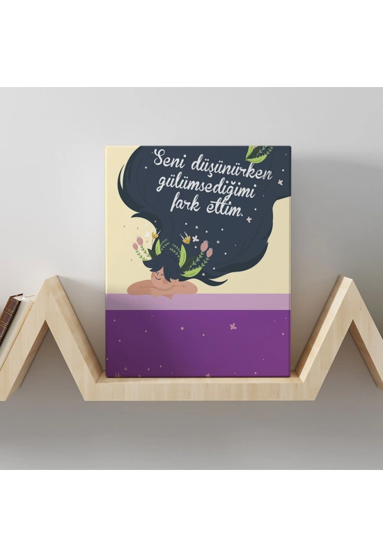 Romantik Tasarımlı Mini Kanvas Tablo - No20