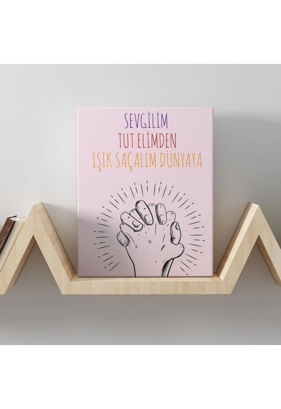 Romantik Tasarımlı Mini Kanvas Tablo - No23