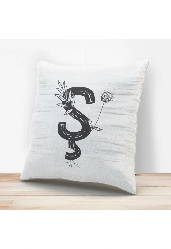 Ş Harfi Tasarımlı Yastık Kılıfı