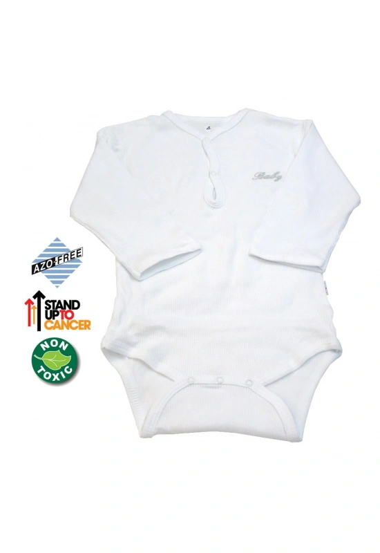 Sema Baby Uzun Kol Kaşkorse Badi (Body) - Beyaz 0-6 Ay