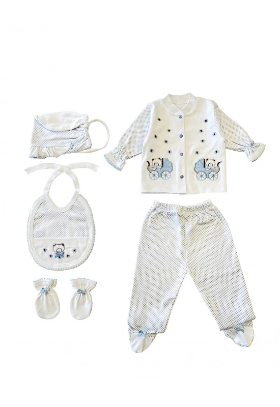 Sema Bebe 5li Set - Açık Mavi