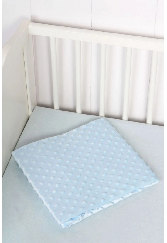 Sema Bebe Fluffy Battaniye (Kabartma Desenli) - Mavi